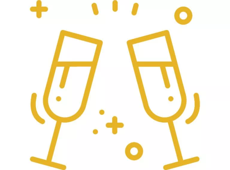 ikona kieliszków do szampana